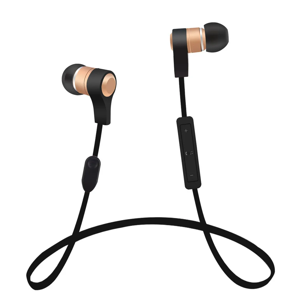 Черный Bluetooth v4.1 Беспроводной Bluetooth гарнитура спортивные стереонаушники Bluetooth наушники с микрофоном для iPhone стерео музыка уникальный ушной крючок - Цвет: Черный
