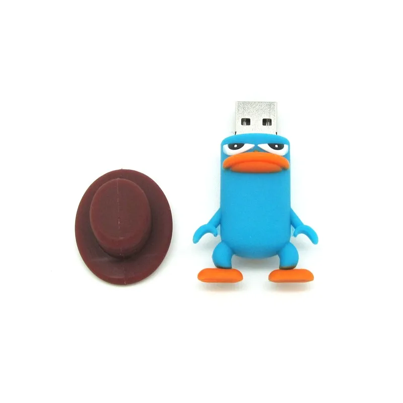 Мультфильм Перри platypus серии usb флэш-накопитель синий флеш-накопитель забавная флеш-карта U диск 4 ГБ 8 ГБ 16 ГБ 32 ГБ реальная емкость