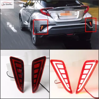 

JanDeNing Car LED Light-Guide Rear Bumper Side Grille LED Fog Light Lamp DRL Daytime Running Lights For 2016-2017 Toyota CHR