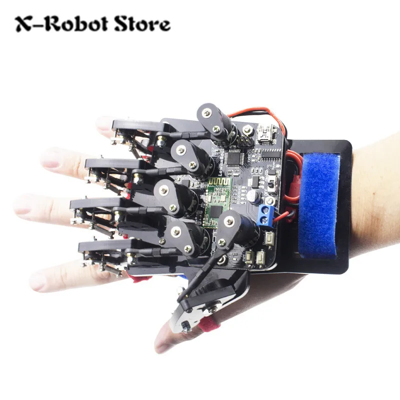 DIY носимые механические перчатки беспроводной соматосенсорный контроль Лер Exoskeleton RC робот ручной пальмовый палец пульт дистанционного управления робот ладонь