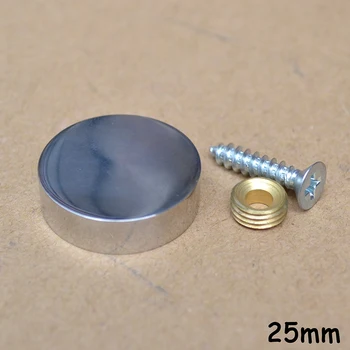 

free shipping 25mm solid stainless steel decorative nail acrylic mirror nail advertisting screw household material hardware part