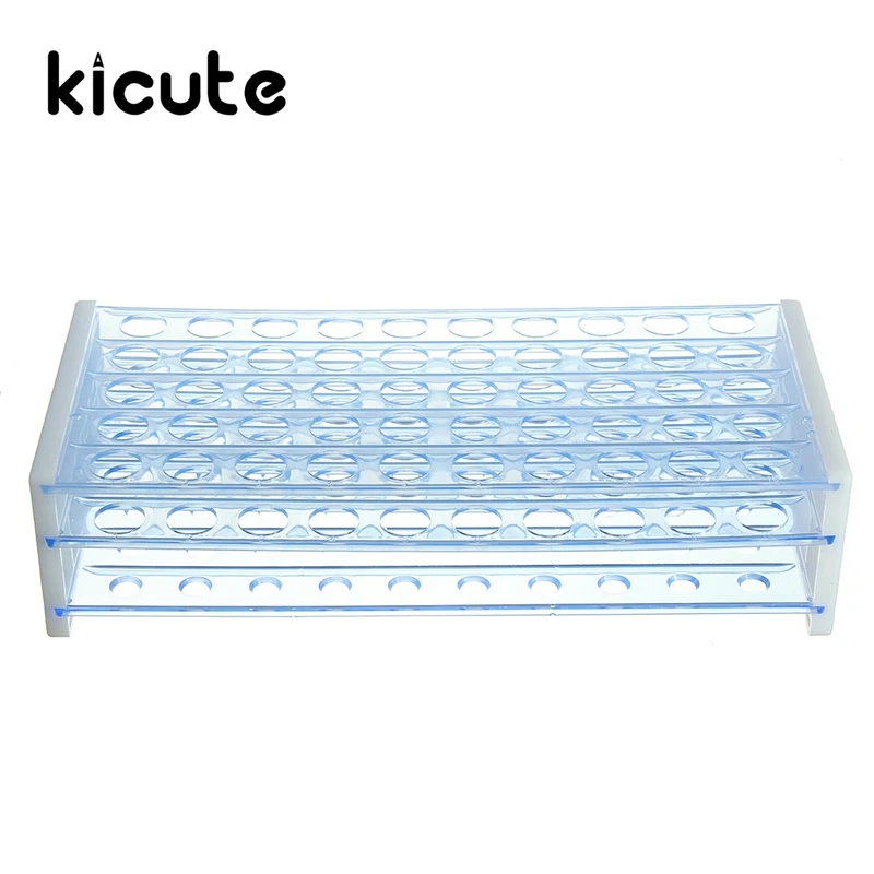 

Kicute 1pc 50 Holes Plastic Test Tube Rack Standing Holder for 12-13 MM Test Tubes Stand Shelf Laboratory Supplies 255x110x62mm
