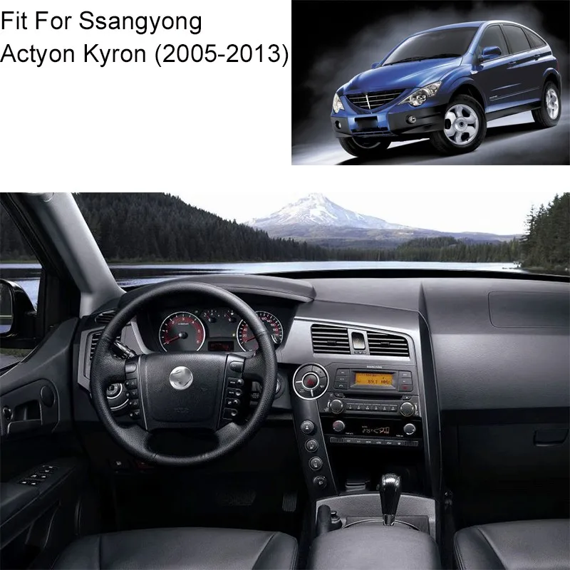 Top 7INCH two din Android 9.0 Car Multimedia Player Radio 3G/4G WIFI GPS For Kyron Actyon Korando Sports 2005-2013 with SD USB 4