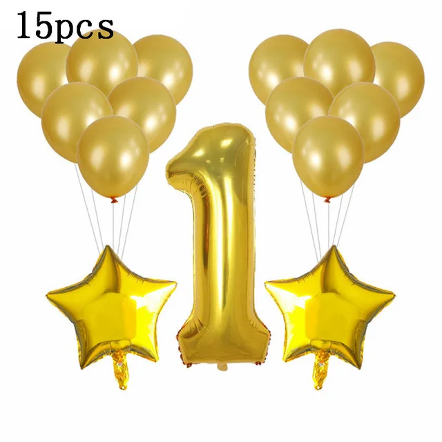 1 комплект 1st с днем рождения воздушные шары 40 дюймов Фольга номер воздушный шар "Конфетти" во-первых для маленьких мальчиков и девочек вечерние украшения 1 Year old расходные материалы - Цвет: Оливковый