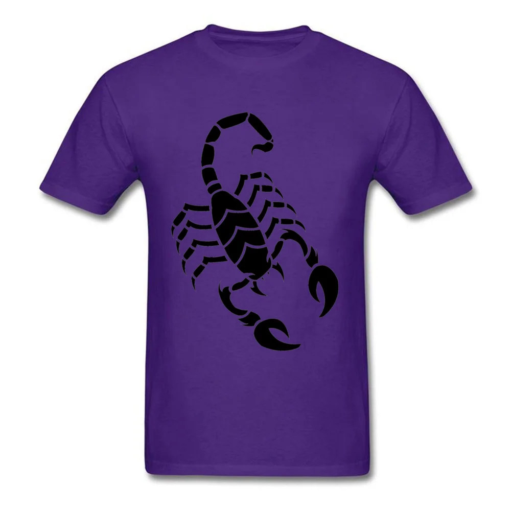 Tops Shirt Scorpion Father Day Coupons Printing Short Sleeve All Cotton Round Neck Men T Shirt Printing Tee Shirt Scorpion purple