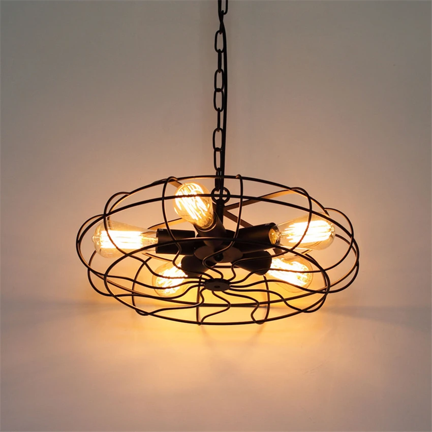 

Ceiling fan ceiling restaurant fan lamp household living room bedroom European Retro restaurant Decoration Bird Nest Light
