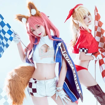 

Game Fate grand order FGO Racing Nero Tamamo no Mae cosplay adult Costume halloween costume suits