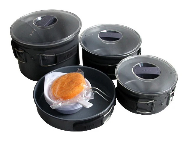 

4-5 Person Camping Pot Outdoor Cookware Picnic Tableware Bowl  BRS-125