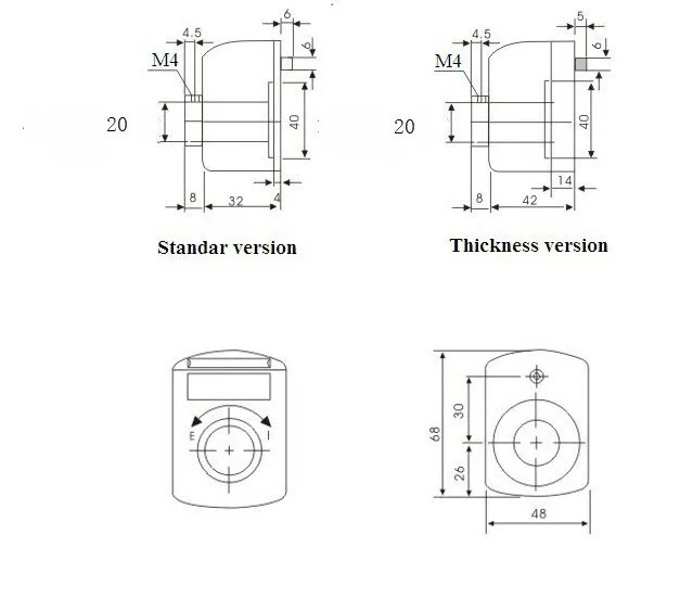 TF05008 09 line-20mm индикатор положения отверстия вала