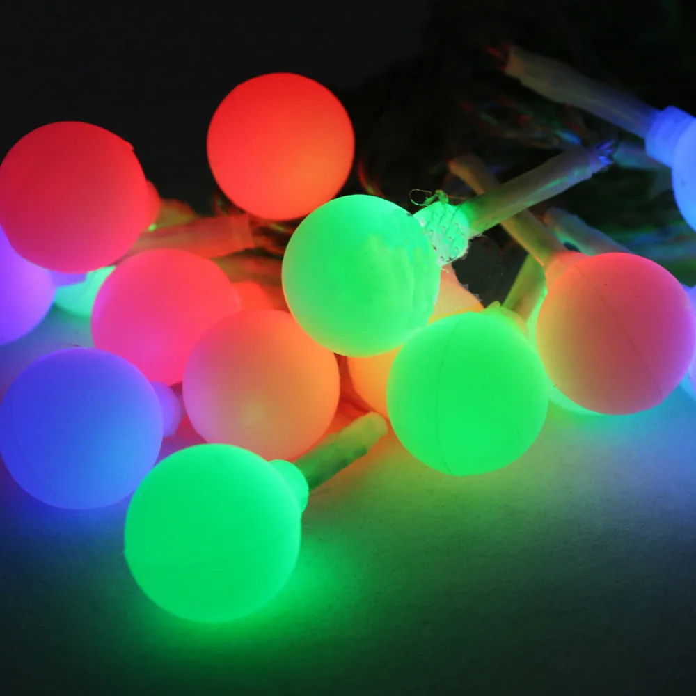 Best Selling Mini Outdoor Solar Matte Small Ball String Lights XMas