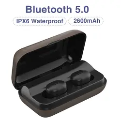 Мини T1 Pro TWS беспроводные наушники Bluetooth 5,0 наушники вызов 3D Стерео шумоподавление Водонепроницаемая гарнитура с зарядным чехлом