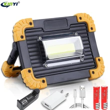 Lampe de travail de l'épi 100W LED lanterne portative imperméable à l'eau projecteur portatif de secours de 4 modes projecteur Rechargeable pour la lumière de Camping