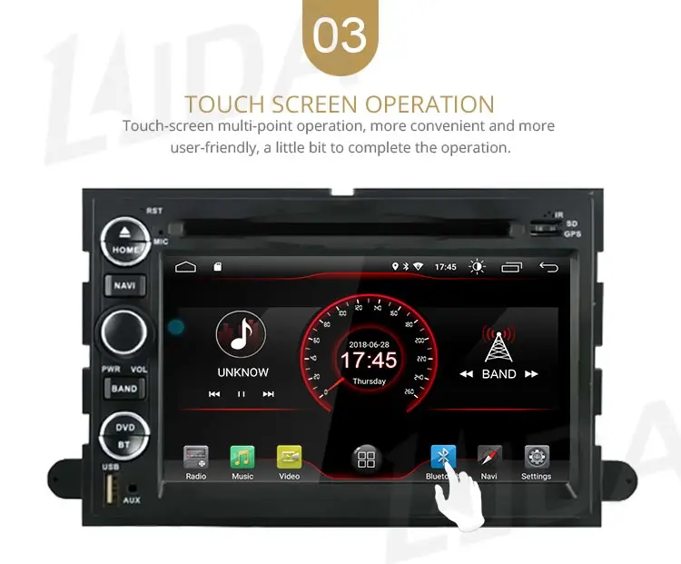 Discount LJDA 2 Din Android 9.1 Car Radio For Ford F150 Fusion Escape Edge Multimedia Player Stereo Auto Audio GPS DVD Video IPS Screen 5