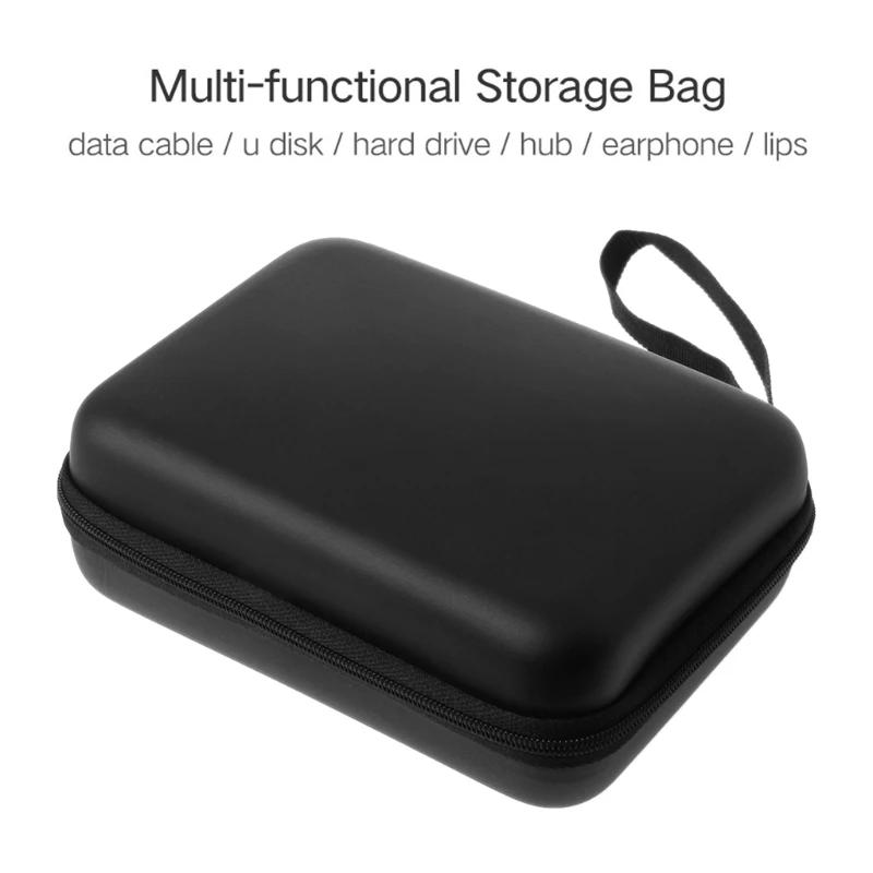 

Waterproof Hard Zipper Case Storage Bag Pouch Cover Pocket For Finger Monkey Earphone Powerbank 2.5" HDD