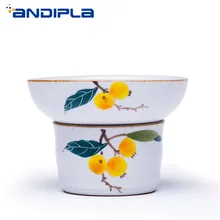 Винтажная кракелюрная глазурь фарфор с ручной росписью чайное ситечко кофейный фильтр Ru Kiln Jingdezhen Керамические чайные сервизы креативный домашний декор