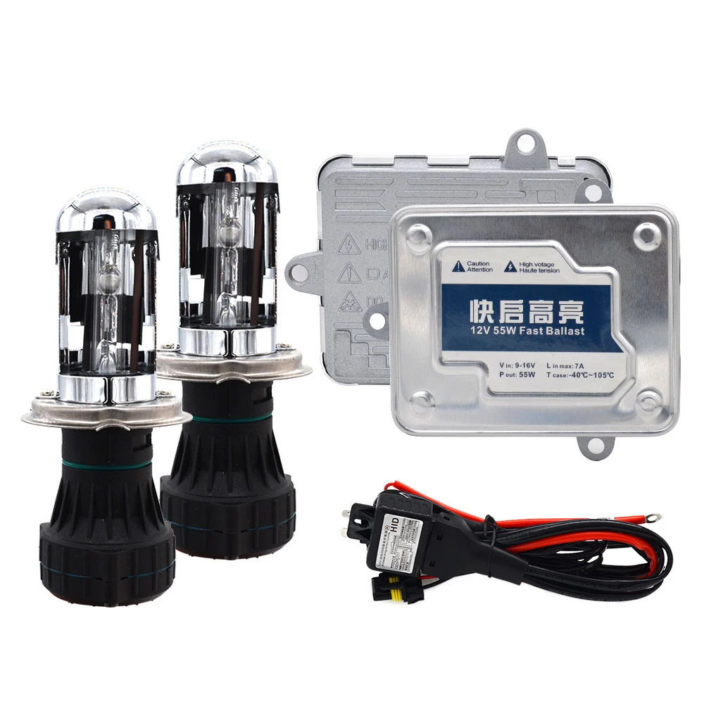 SKYJOYCE AC 55 Вт Быстрый яркий ксенон H4 биксенон Cnlight HID комплект фар 4300K H4-3 Лампа 6000K