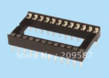

20pcs 24 Pin 2.54mm DIP SIP IC Sockets Adaptor Solder Type Wide