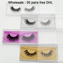 DHL 50 пар 3D норковые ресницы оптом настоящая норковая ручная работа коллекция ресниц 32 стиля блестящая упаковка