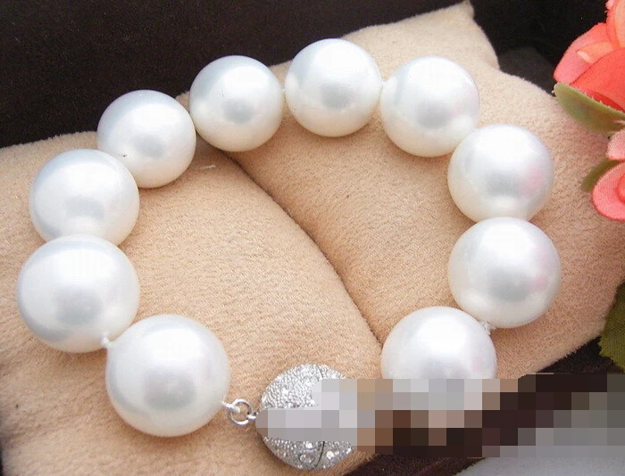 

FREE SHIPPING>>>@@ > 01488 White Sea shell Pearl Bracelet