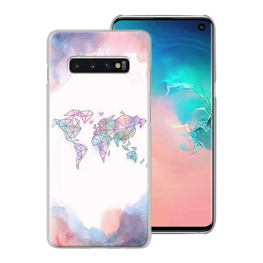 Карта мира план путешествий Чехол для телефона для samsung Galaxy S10e S10 Plus S7 S8 S9 Plus Note 8 9 10 Plus S10 Note 10 5G жесткий чехол