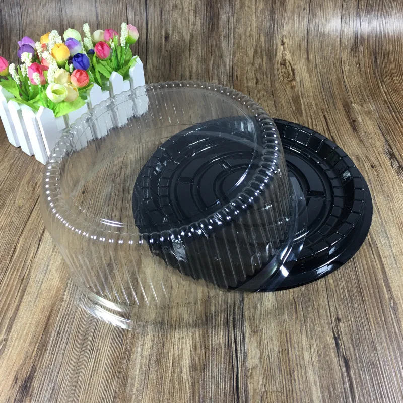 300 шт. Большой Круглый cake box/8 дюйм(ов) сыр коробка/прозрачный пластиковый контейнер торт/большой торт держатель