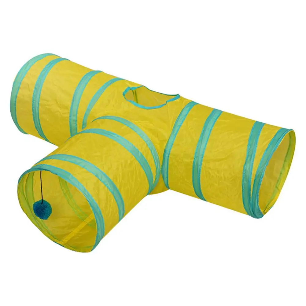 Foldabe Pet Cat Tunnel T-joint Tunnel Tubes Indoor Outdoor Pet Cats Training Toys For Cat Kitten Rabbit Animals Cat Toy 7 Colors Foldabe Pet Cat Tunnel T-joint Tunnel Tubes Indoor Outdoor Pet Cats Training Toys For Cat Kitten Rabbit Animals Cat Toy 7 Colors