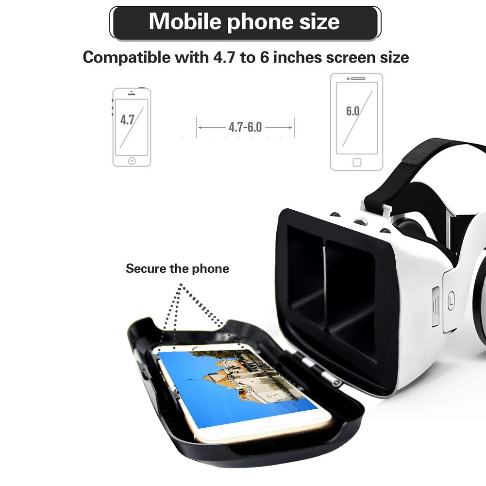 VR гарнитура с пультом дистанционного управления стерео наушники Hifi Гарнитура 3D VR Очки виртуальной реальности с ручкой набор