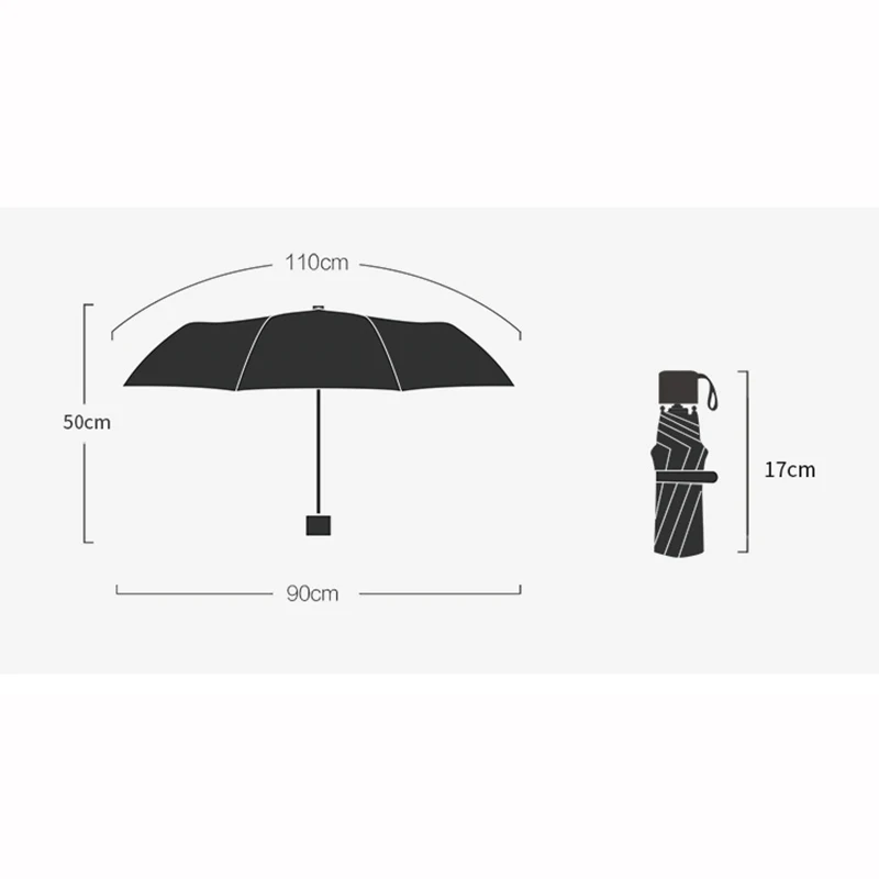 YADA Ultralight Mini Prayer Lucky Cat Umbrella Rain Women uv Charm Five Folding Umbrella For Womens New Windproof Umbrella YS689