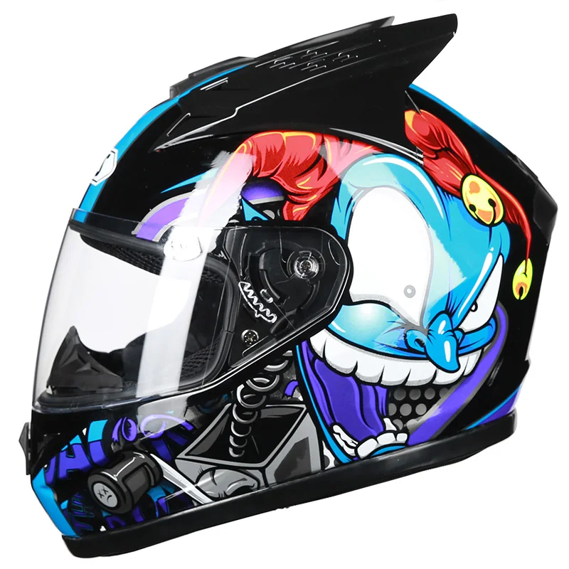 Мотоциклетный шлем с откидной крышкой, полный шлем, мотоциклетный шлем ATV, шлем безопасности в горошек, утвержденный - Color: b8