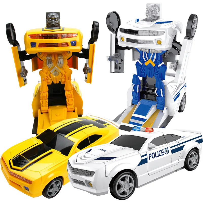 

Technic 360 Degrees Transformation Robots Sports Vehicle Model Robots Lights Music Cool Car Bugatti Action Figure Toys For Kids