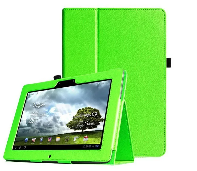 Для Asus memo pad FHD 10 ME301T ME302 ME302C ME302KL 10,1 дюймов планшет pu кожаный чехол+ Защитная пленка+ стилус - Цвет: Green