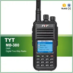 TYT MD-380 ETSI TS 102 361-1-2-3 цифровой Протокол UHF 400-480 DMR портативной рации с кабелем и CD