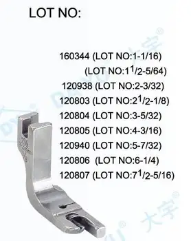 

Industrial sewing machine parts, LOT NO presser foot, hemming and folding feet, steel, sewing machine