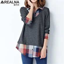 2017 Kimono Tunics Women’s Blouses Ladies Office Long Sleeve Plaid Patchwork Body Shirts Big Plus Size 4XL 5XL Women Tops Blusas