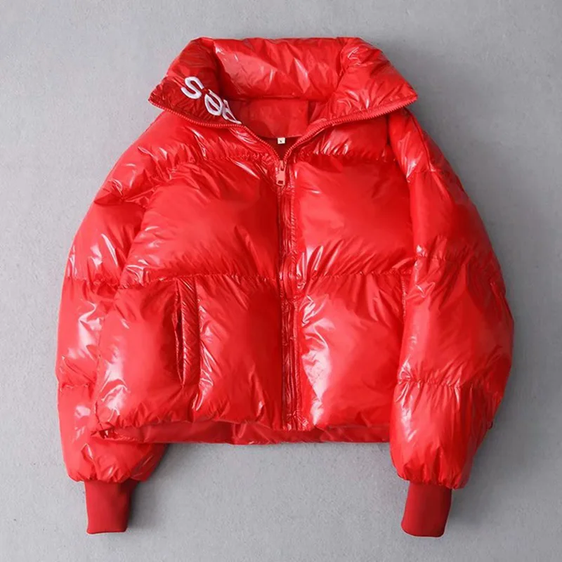 Taille Imperméable Veste army Lâche Manteau Hiver 2019 Vers Bas Green Le Chaud Noir Grande Femmes Épaisse Parka Brodée Brillant rouge De OpvBqpz