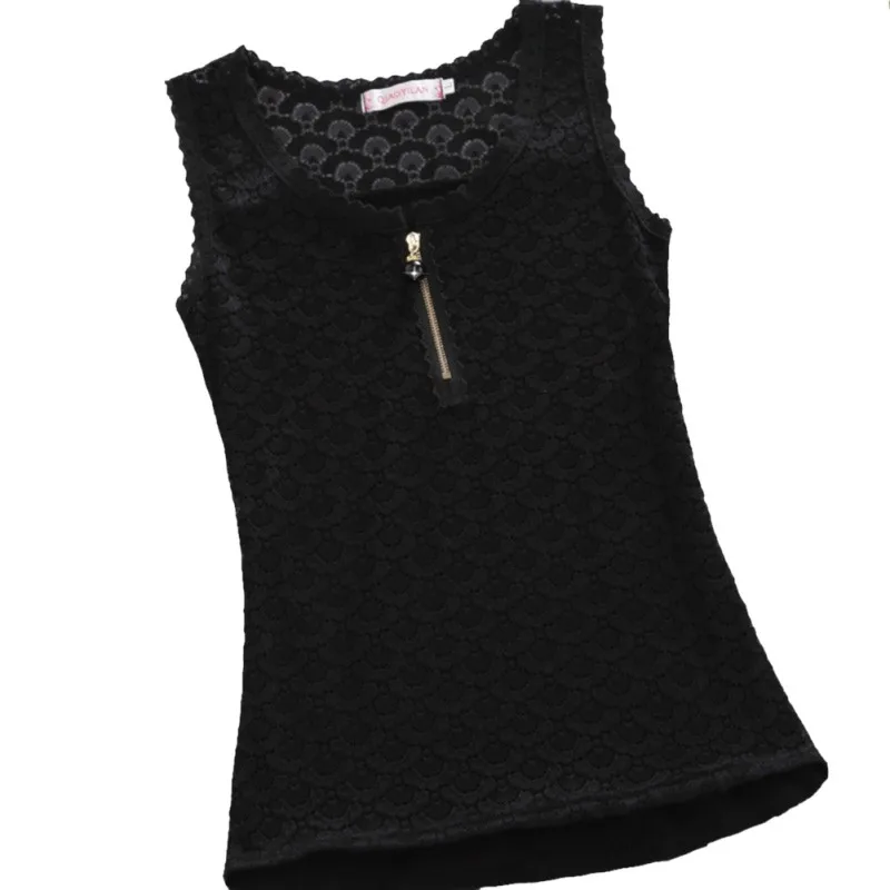 

summer vest female bottoming outer wear white lace sleeveless T-shirt bottoming shirt Slim female