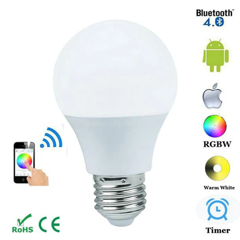 Magic Blue 4.5 Вт Bluetooth E27 ампулы Bluetooth App dimmable