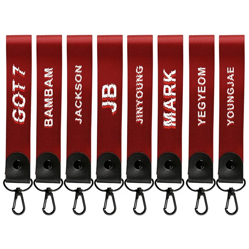 

KPOP GOT7 Laser Lanyard JB JACKSON MARK YUGYEOM Keychain Keyring Mobile Phone Strap Pendant