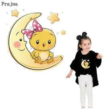 

Prajna Cartoon Animal Iron On Transfer Vinyl Heat Transfers Ironing Thermal Stickers On Clothes T-shirt Kids Patch Washable DIY