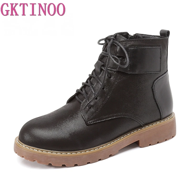 Chaussures La Black Femmes Fur De Fur Green En Cheville Véritable Dentelle Jusqu'à With dark Neige Femme Cuir Gktinoo D'hiver Bottes Fourrure Chaud kXZuOPTi