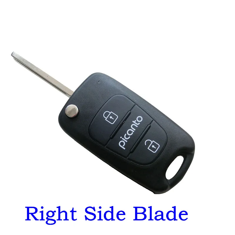 3 Buttons Flip Folding Remote Key Shell Fob For Kia Picanto Car Key