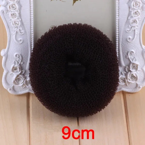 Размер S/M/L, волшебное кольцо для волос в форме пончика, пучок для женщин, девушек, модное простое нейлоновое кольцо для волос, инструмент для укладки волос, аксессуары - Цвет: 09 Coffee L