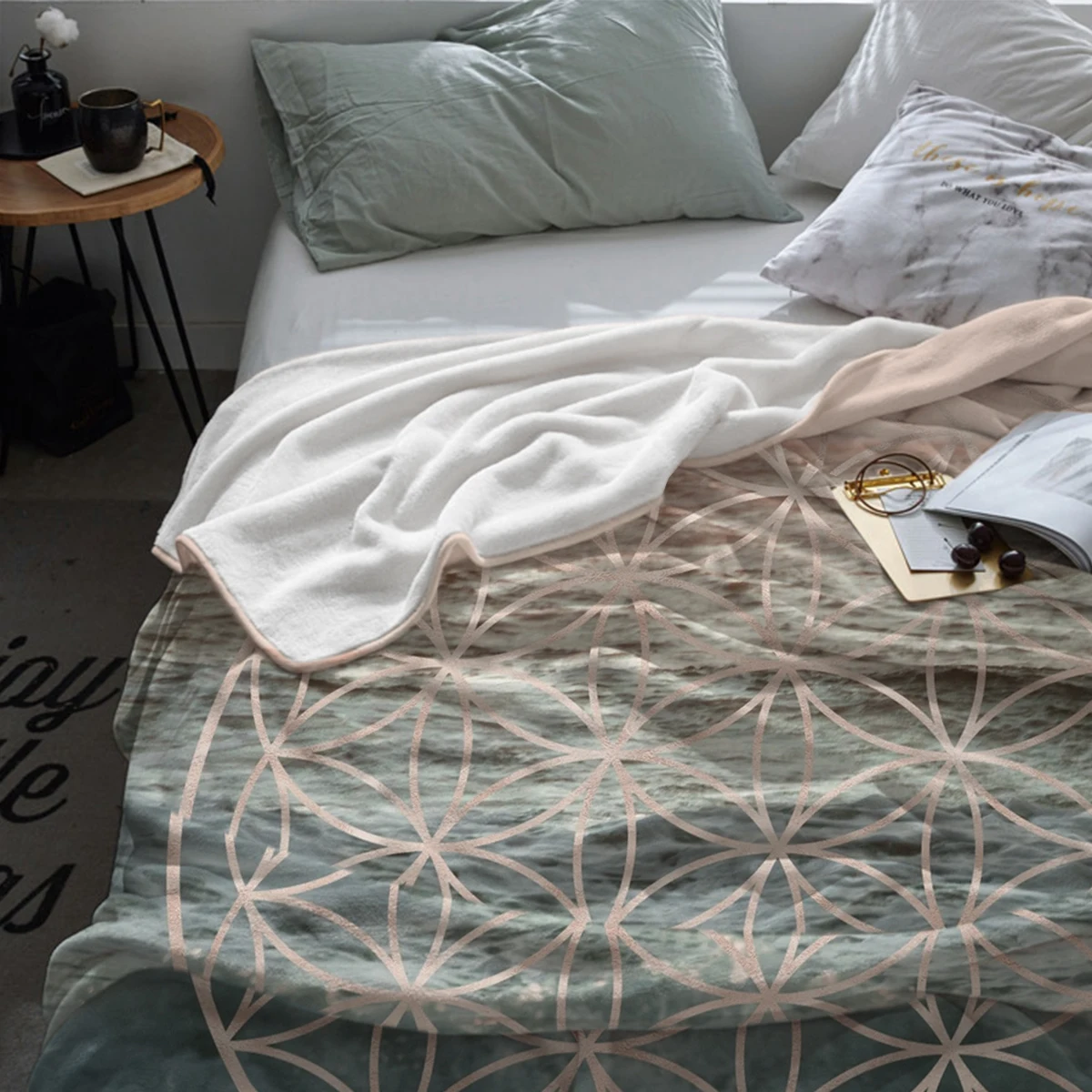 Бихаусы мандала цветок жизни море пледы одеяло теплое одеяло из микрофибры фланелевое одеяло Декор Спальни одеяла