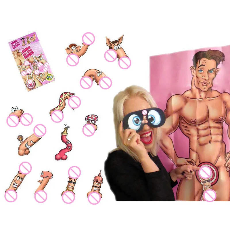 

Birthday wedding party sticker to muscle male posters, dance KTV bar girl single party with eye mask sexy sticker party supplies