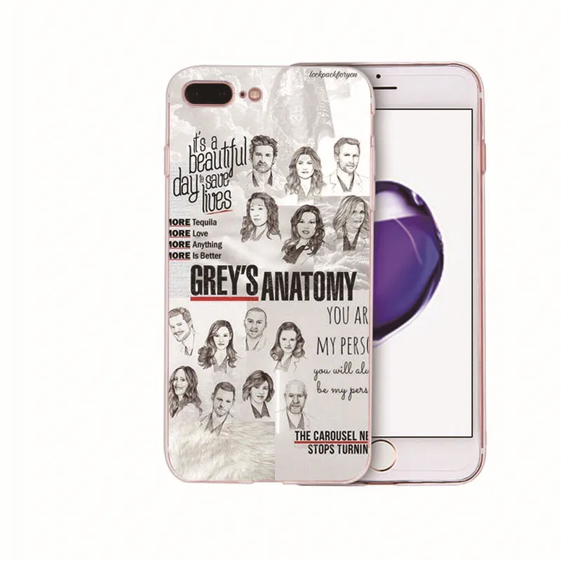 Мягкий силиконовый чехол для телефона Greys Anatomy с цитатами для iPhone X, xr, xs, max, задняя крышка для iPhone 8, 7, 6, 6S Plus, чехол SE, 5S, чехол из ТПУ