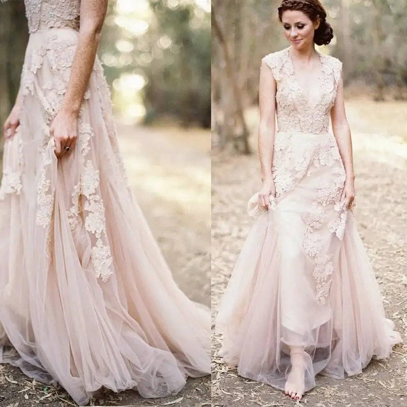 rose colored gowns