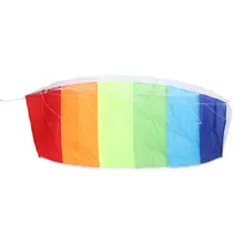 1,2 м двухлинейный Радужный парафолий воздушные змеи воздушный змей спортивный пляжный трюк воздушный змей с ручкой Рипстоп нейлон Открытый кайтсерф