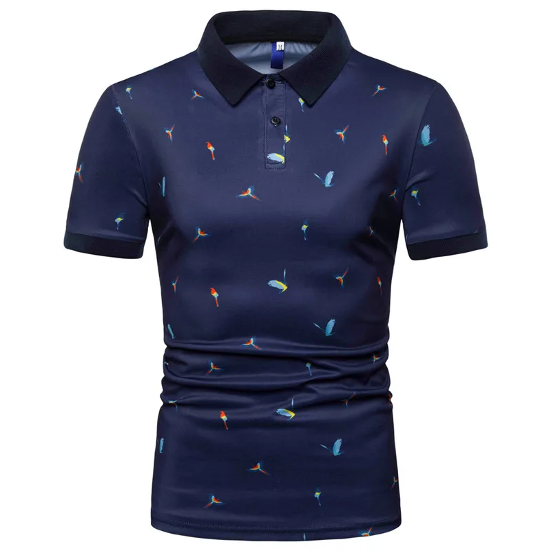 

2019 Fashion Polo Men Solid Print Short Sleeve Polo Shirt Men Slim Fit Casual Mens Polo
