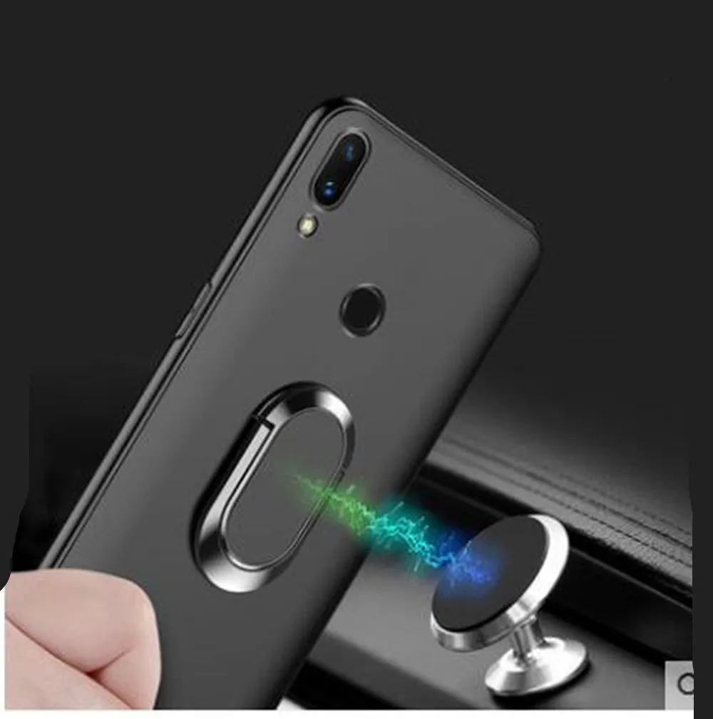 Чехол для Meizu Note 9 из ТПУ с кольцом на палец магнитный держатель задняя крышка