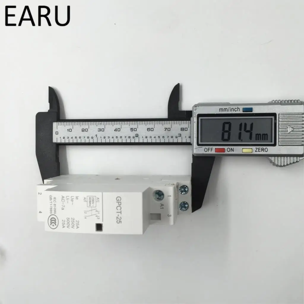 GPCT1 2P 16A 25A 220 В/230 В 50/60 Гц din рейка Ac контактор для дома 2NO домашнего
